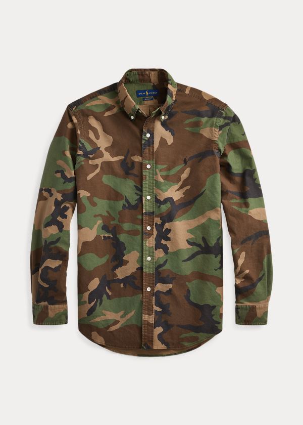 Men's Polo Ralph Lauren Classic Fit Camo Oxford Shirt | 614089WGK